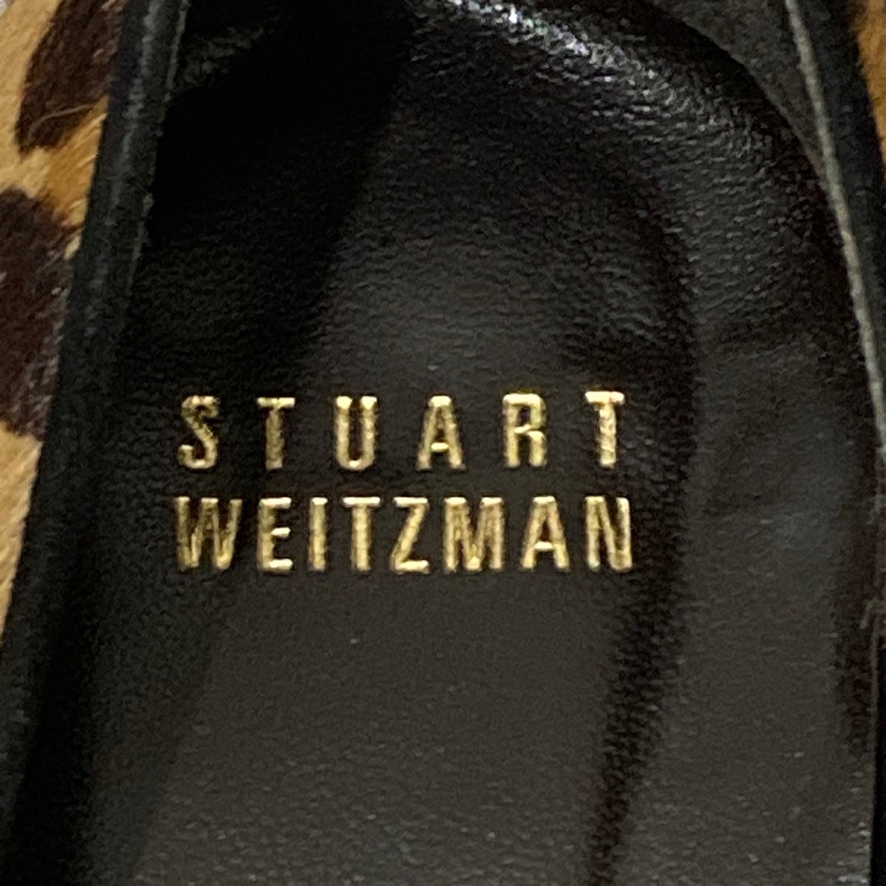 Gorgeous Wedge Leopard Print Stuart Weiztman heels Size 6 - Picture 11 of 11